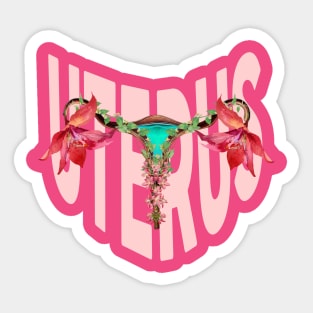 Utero en flor Sticker